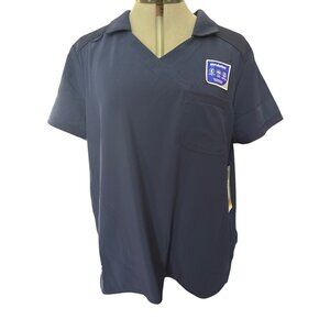 Scrubstar Navy Performance Scrub Top Antimicrobial L Stretch Moisture Control